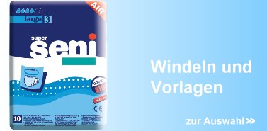 Windeln und Vorlagen